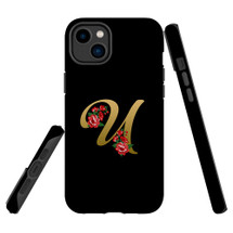 For iPhone 14 Case Tough Protective Cover, Embellished Letter U | iCoverLover Australia