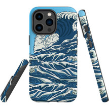 For iPhone 14 Pro Max Case Tough Protective Cover, Japanese Wave | iCoverLover Australia