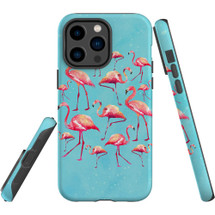 For iPhone 14 Pro Max Case Tough Protective Cover, Flamingoes | iCoverLover Australia