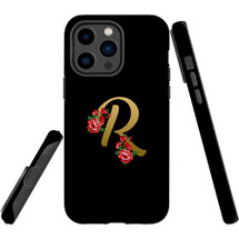 For iPhone 14 Pro Max Case Tough Protective Cover, Embellished Letter R | iCoverLover Australia