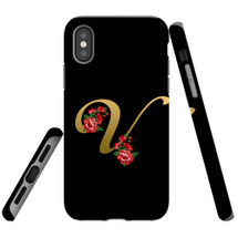 For iPhone XS/X Case, Protective Back Cover, Embellished Letter V | iCoverLover Australia