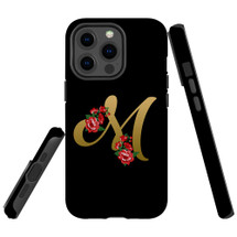 For iPhone 13 Pro Max Case, Protective Back Cover, Embellished Letter M | iCoverLover Australia