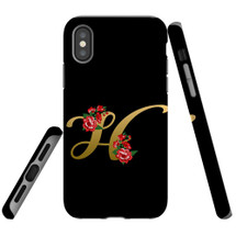 For iPhone XS/X Case, Protective Back Cover, Embellished Letter H | iCoverLover Australia