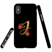 For iPhone XS/X Case, Protective Back Cover, Embellished Letter J | iCoverLover Australia