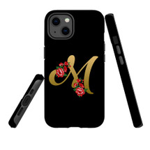 For iPhone 13 Case, Protective Back Cover, Embellished Letter M | iCoverLover Australia