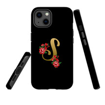 For iPhone 13 Case, Protective Back Cover, Embellished Letter S | iCoverLover Australia