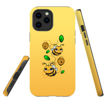 For iPhone 12 Pro Max Case, Protective Back Cover, Honey Bees | iCoverLover Australia