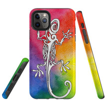For iPhone 11 Pro Max Case, Protective Back Cover, Rainbow Lizard | iCoverLover Australia