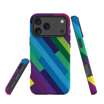 For Apple iPhone 17 Pro Case, MagSafe Compatible Protective Cover, Lined Rainbow | iCoverLover Australia