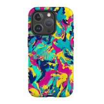 For iPhone 15 Pro Tough Case Compatible with MagSafe, Abstract Strokes | iCoverLover Australia