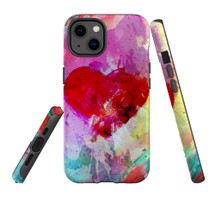 For iPhone 13 Case Tough Protective Cover Heart Painting | iCoverLover Australia