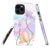 For iPhone 12 & 12 Pro Case Tough Protective Cover Watercolor Floral | iCoverLover Australia