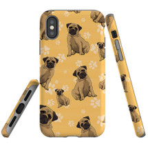 For iPhone XS & X Case Tough Protective Cover Pug Dog | iCoverLover Australia