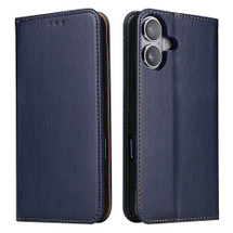 For iPhone 17 Case, Leather, Flip Wallet Folio Cover, Stand, Blue | iCoverLover Australia