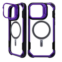 For iPhone 16 Pro Max Case, Clear Acrylic with Lens Holder, Compatible with MagSafe Cover, Purple | iCoverLover Australia