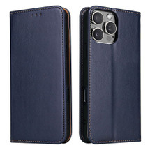 For iPhone 16 Pro Case, Leather, Flip Wallet Folio Cover, Stand, Blue | iCoverLover Australia