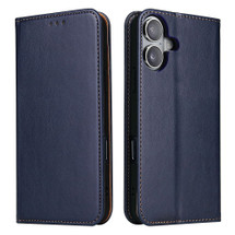 For iPhone 16 Plus Case, Leather, Flip Wallet Folio Cover, Stand, Blue | iCoverLover Australia
