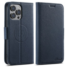 For iPhone 16 Pro Max Case Leather Flip Wallet Cover Stand Compatible with MagSafe Navy Blue | iCoverLover Australia