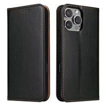 For iPhone 16 Pro Max Case, Leather, Flip Wallet Folio Cover, Stand, Black | iCoverLover Australia
