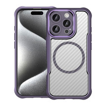 For iPhone 16 Pro Case, Carbon Textured MagSafe Compatible Cover,Purple | iCoverLover Australia