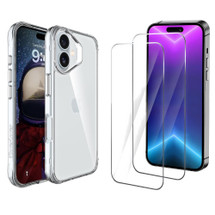 iCoverLover For iPhone 16 Plus Case + [2-Pack] Tempered Glass Screen Protector, Clear | iCoverLover Australia