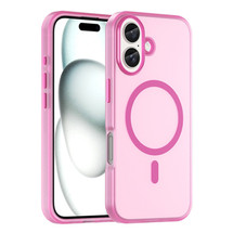 For iPhone 16 Case, Frosted Translucent MagSafe Compatible Cover, Pink | iCoverLover Australia