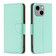 For iPhone 15 Plus Case, Lychee Texture Folio PU Leather Wallet Cover, Green | iCoverLover Australia