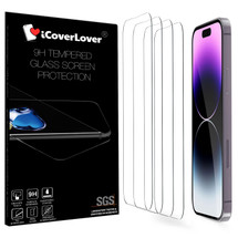 iCoverLover [4-Pack] For iPhone 15 Tempered Glass Screen Protector | iCoverLover Australia