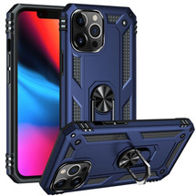 For iPhone 14 Pro Max Case, Protective Shockproof TPU/PC Cover, Ring Holder, Blue | iCoverLover Australia
