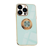 For iPhone 14 Pro Max Case Electroplating Luxury Kickstand Ring Holder Cover Cyan | iCoverLover Australia