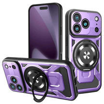For iPhone 17 Pro MagSafe Compatible Case - Rotating Kickstand Protective Cover, Purple | iCoverLover Australia