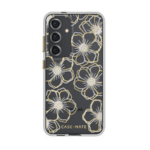 For Samsung Galaxy S24 Case-Mate Floral Gems Cover, Gold | iCoverLover Australia
