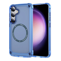 For Samsung Galaxy S24 Case - MagSafe compatible, Shock-Absorbent Protective Cover, Clear Blue | iCoverLover Australia