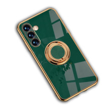 For Samsung Galaxy S24 Case Electroplating Ring Holder Cover Dark Green | iCoverLover Australia