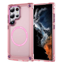 For Samsung Galaxy S24 Ultra Case - MagSafe compatible, Shock-Absorbent Protective Cover, Clear Pink | iCoverLover Australia