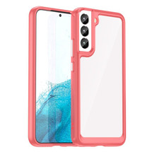 For Samsung Galaxy S23 Ultra Case, Tough TPU + Acrylic Protective Cover, Red | iCoverLover Australia