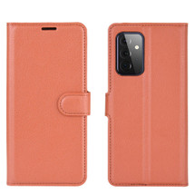 For Samsung Galaxy A72 5G/4G Lychee Folio Protective Case, Kickstand, Wallet, Brown | iCoverLover Australia