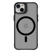 For iPhone 14 Case Compatible with MagSafe Carbon Fibre Pattern Cover Black | iCoverLover Australia