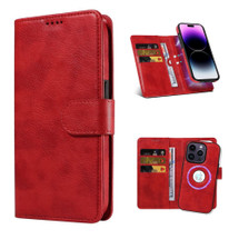 For iPhone 13 Pro Max Case Detachable Wallet Cover Compatible with MagSafe Red | iCoverLover Australia