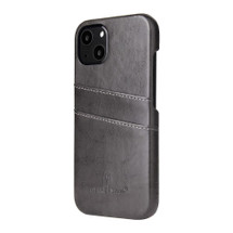 For iPhone 14 Case Deluxe Leather Wallet Back Shell Slim Cover Grey | iCoverLover Australia
