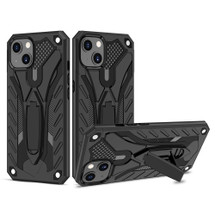 For iPhone 14 Plus Case Armour Strong Shockproof Tough Cover with Kickstand Black | iCoverLover Australia