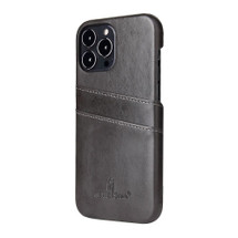 For iPhone 14 Pro Case Deluxe Leather Wallet Back Shell Slim Cover Grey | iCoverLover Australia