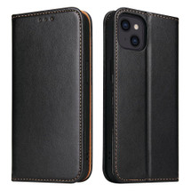For iPhone 14 Case Leather Flip Wallet Folio Cover with Stand Black | iCoverLover Australia