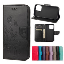For iPhone 13 Case, Playful Butterflies PU Leather Wallet Cover, Stand, Black | iCoverLover Australia