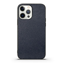 For iPhone 13 Pro Max Case Genuine Leather Durable Slim Fit Protective Cover Blue | iCoverLover Australia