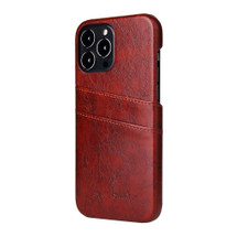 For iPhone 13 Pro Max Case Deluxe Leather Wallet Back Shell Slim Cover Brown | iCoverLover Australia