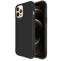 For iPhone 12 Pro Max Case, Tough Carbon Fibre Protective Cover, Black | iCoverLover Australia