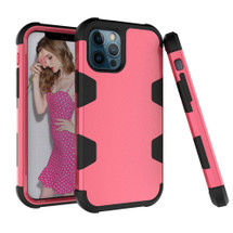 For iPhone 12/12 Pro Case Protective Armored 3-Layer Cover,Rose Red & Black | iCoverLover Australia