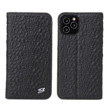 For iPhone 12 mini (5.4in) Case, Fierre Shann Crocodile Pattern Genuine Cow Wallet Leather Cover, Black | iCoverLover Australia