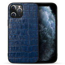 For iPhone 12 Pro Max (6.7in) Case, Genuine Leather Crocodile Pattern Cover, Blue | iCoverLover Australia